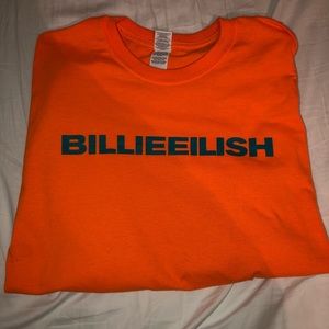 Billie Eilish Orange Tour Shirt